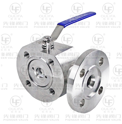 박형 웨이퍼형 3방향 볼 밸브